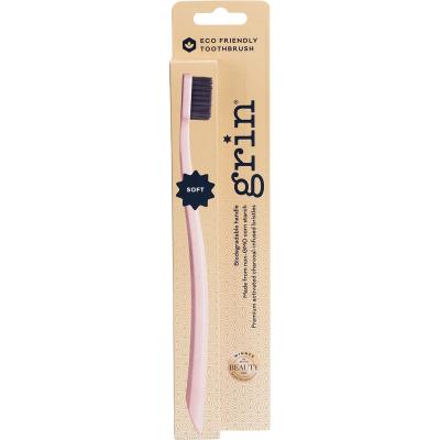 Biodegradable Toothbrush Soft Rose Pink x8