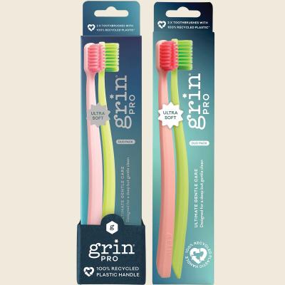Pro Ultimate Gentle Toothbrush Ultra Soft Pink, Green 8x2pk