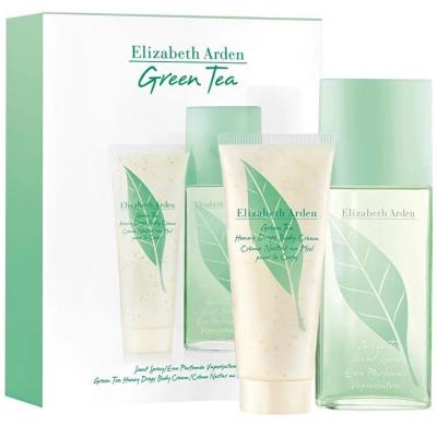 Elizabeth Arden Green Tea 2pc Set - Scent Spray & Body Cream 100ml