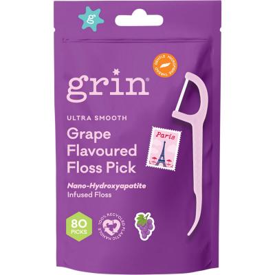Ultra Smooth Floss Picks Grape Flavoured 80pk