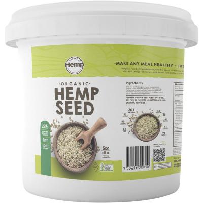 Organic Hemp Seeds Hulled 5kg