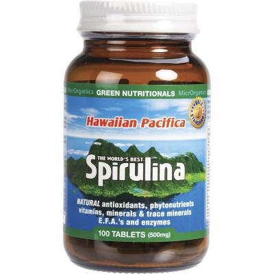 Hawaiian Pacifica Spirulina Tablets 500mg 100 Tabs