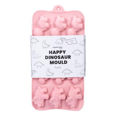 Happy Dinosaur Mould 3pk