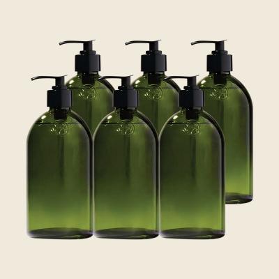 Apothecary Glass Bottle with Pump 6x500ml