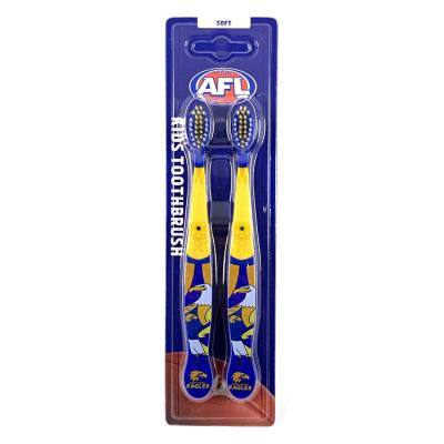 Afl Mascot Kids Toothbrush - West Coast 2 Pack