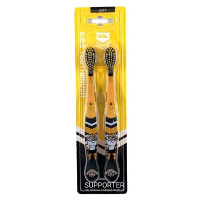 Nrl Mascot Kids Toothbrush - Wests Tigers 2 Pack