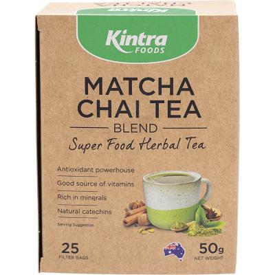 Matcha Chai Tea Blend Tea Bags 25pk