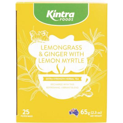 Herbal Tea Bags Lemongrass & Ginger with Lemon Myrtle 25pk