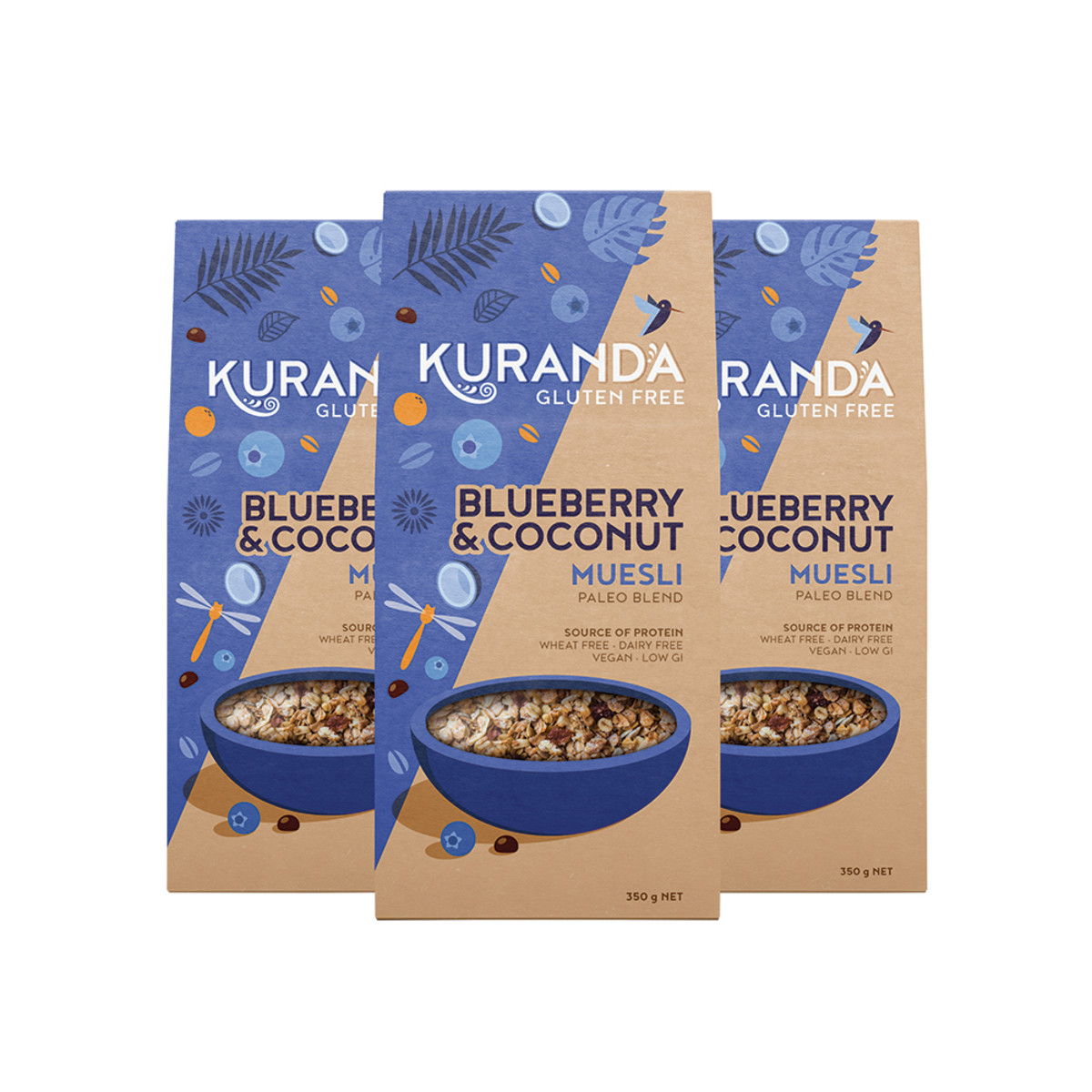 Kuranda Wholefoods Gluten Free Muesli Blueberry & Coconut (Paleo Blend) 2.8kg