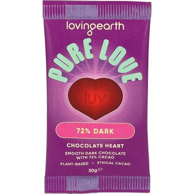 72% Dark Chocolate Heart 16x30g