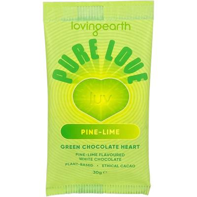 Pine-Lime White Chocolate Heart 16x30g
