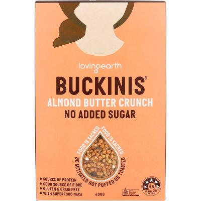 Buckinis Almond Butter Crunch No Added Sugar 400g