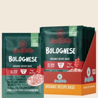 Quick Stix Mix Organic Recipe Base Bolognese 10x45g