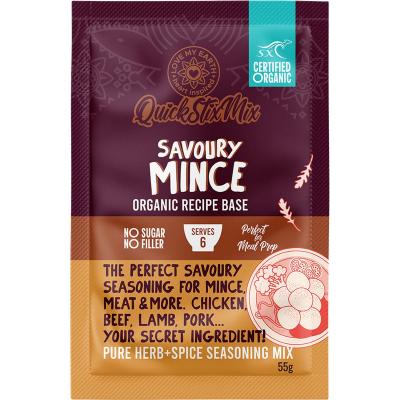 Quick Stix Mix Organic Recipe Base Savoury Mince 10x55g