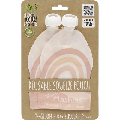 Reusable Squeeze Pouch Rainbow 2x130ml Reusable Squeeze Pouch Rainbow 2x130ml