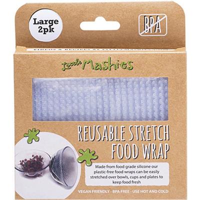 Reusable Stretch Silicone Food Wrap L (25cm x 25cm) 2pk