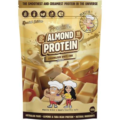 Premium Almond Protein Caramelised White Choc 400g
