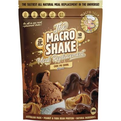 The Macro Shake Meal Replacement Choc Peanut Swirl 560g