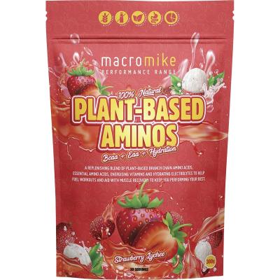 Plant-Based Hydration Aminos Strawberry Lychee 300g