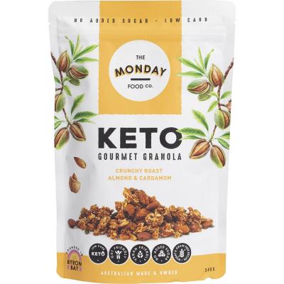 Keto Gourmet Granola Crunchy Roast Almond & Cardamon 300g