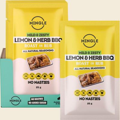 Lemon & Herb BBQ Roast Or Rub All Natural Seasoning 12x25g