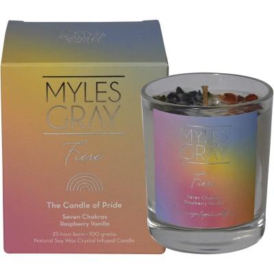 Crystal Infused Soy Candle Mini Pride Raspberry Vanilla 100g