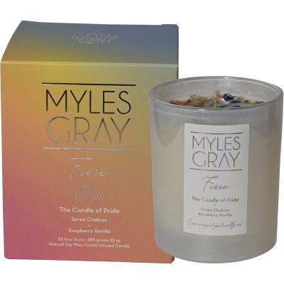Crystal Infused Soy Candle Large Pride Raspberry Vanilla 285g