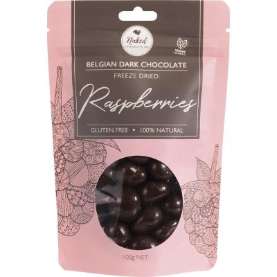 Freeze Dried Raspberries Dark Chocolate 100g