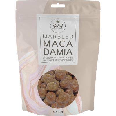 Marbled Macadamia Milk and White Chocolate 100g