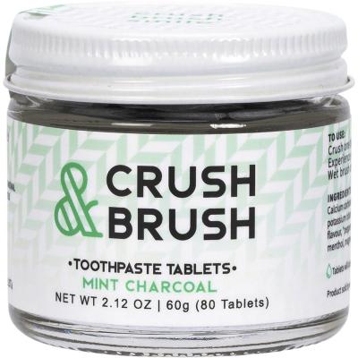 Crush & Brush Toothpaste Tablets Mint Charcoal 60g