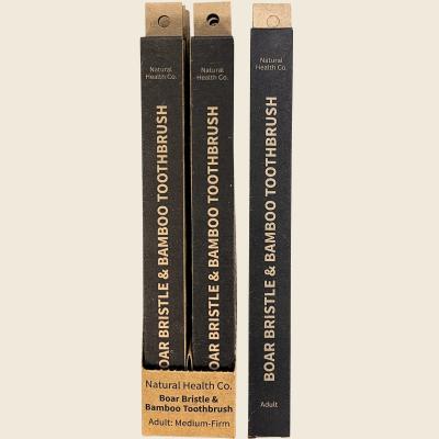Boar Bristle & Bamboo Toothbrush Adult Med-Firm 12x1pk