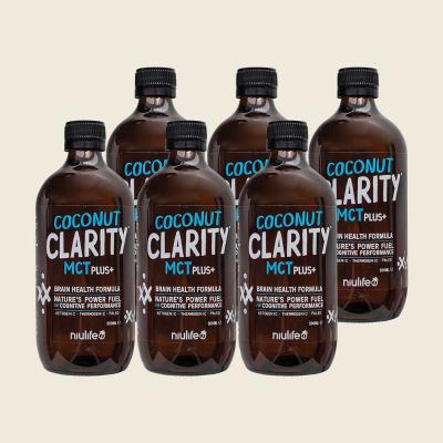 Coconut MCT Plus+ Oil Clarity 6x500ml