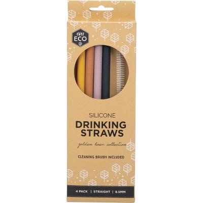 Silicone Straws Straight Golden Hour Collection 4pk