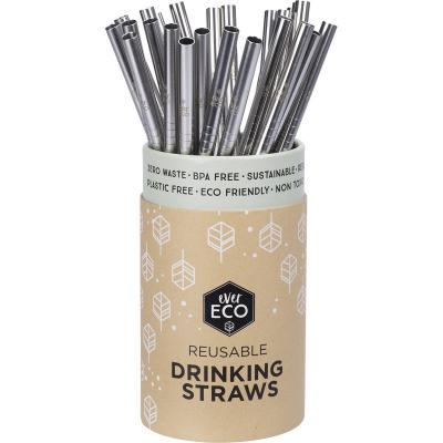 Stainless Steel Straws Straight Counter Display x25