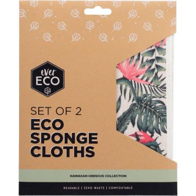 Eco Sponge Cloths Hawaiian Hibiscus Collection 2pk