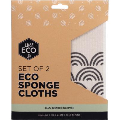 Eco Sponge Cloths Salty Sunrise 2pk