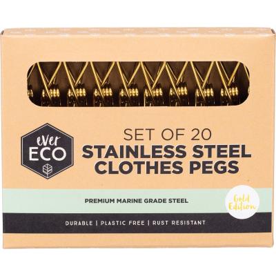 Stainless Steel Clothes Pegs Premium Marine Grade Gold 20pk