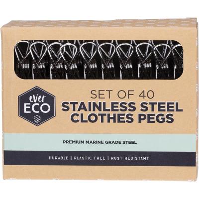 Stainless Steel Clothes Pegs Premium Marine Grade 40pk