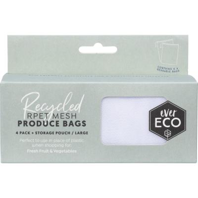 Reusable Produce Bags Recycled Polyester Mesh 4pk