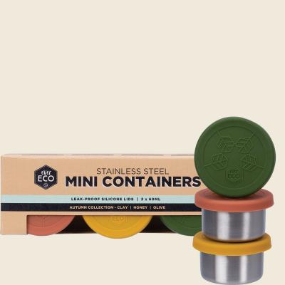 Stainless Steel Mini Containers Autumn Leak Resistant 3pk Stainless Steel Mini Containers Autumn Leak Resistant 3pk