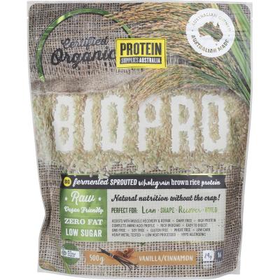 BioPro Sprouted Brown Rice Vanilla & Cinnamon 500g