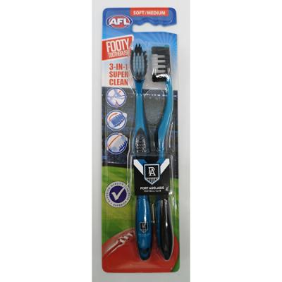 Afl Toothbrush Port Adelaide 2 Pack