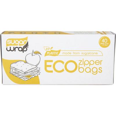 Eco Zipper Bags Made from Sugarcane Small 40pk