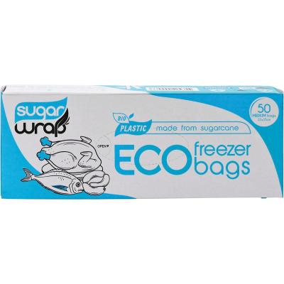 Eco Freezer Bags Made from Sugarcane Medium 50pk