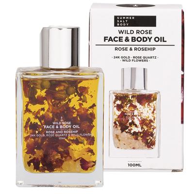 Face & Body Oil 24K Gold Wild Rose Rose Quartz 100ml