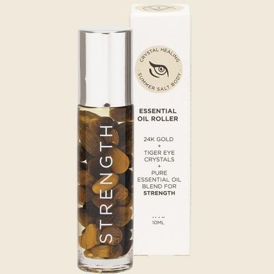 Essential Oil Roller 24K Gold Strength Tiger Eye 10ml Essential Oil Roller 24K Gold Strength Tiger Eye 10ml