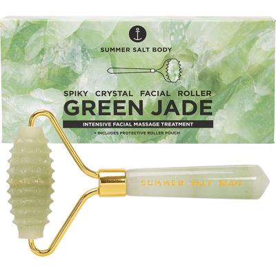 Spiky Crystal Facial Roller Green Jade
