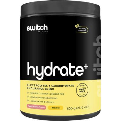 Hydrate+ Electrolytes & Carbohydrate Kiwi Watermelon 600g