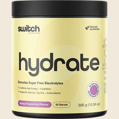 Hydrate Everyday Sugar Free Electrolytes Mango Passionfruit 300g