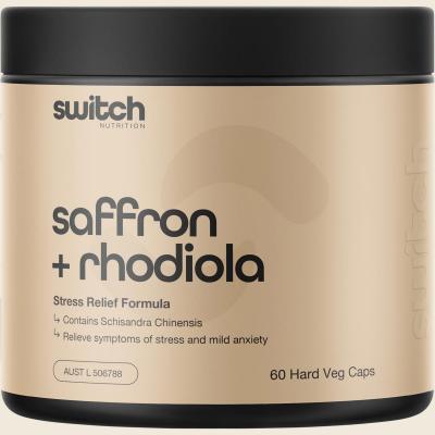 Saffron + Rhodiola Stress Relief 60 Caps